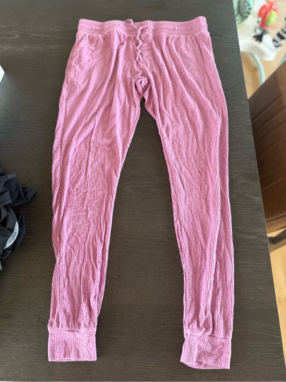 Little Sleepies Pink Ribbed Lounge Pants - Picture 3 of 9